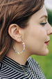 Pastel Beaded Hoops, Colorful earrings, gold hoops, statement earring, bridesmaids gifts, stocking stuffer, jewelry gift