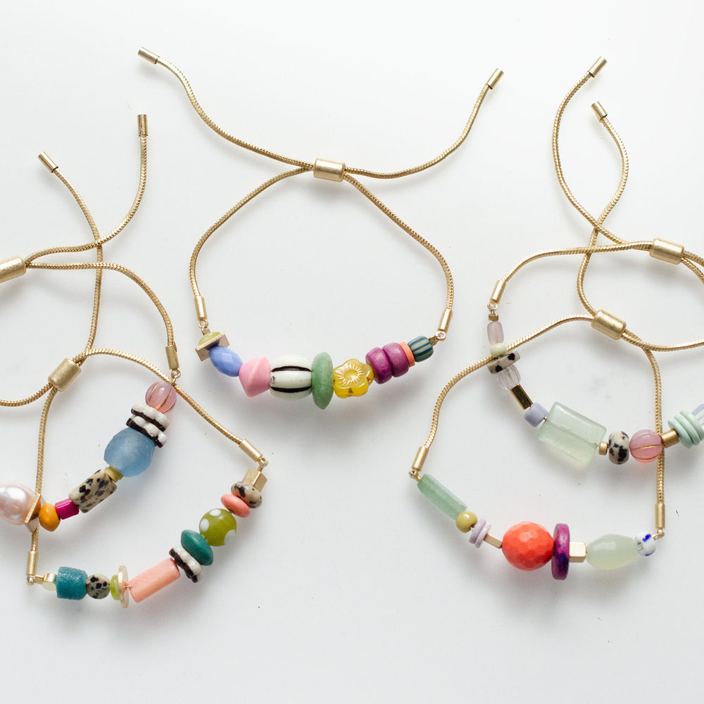 Beaded Pull Tie Bracelets