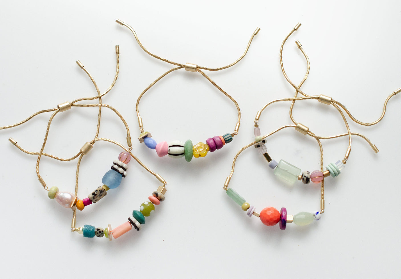 Beaded Pull Tie Bracelets