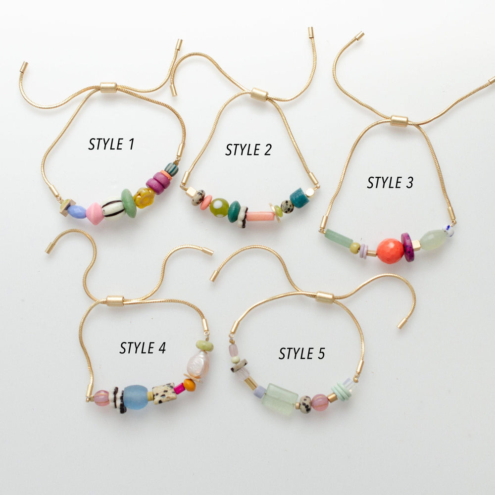 Beaded Pull Tie Bracelets