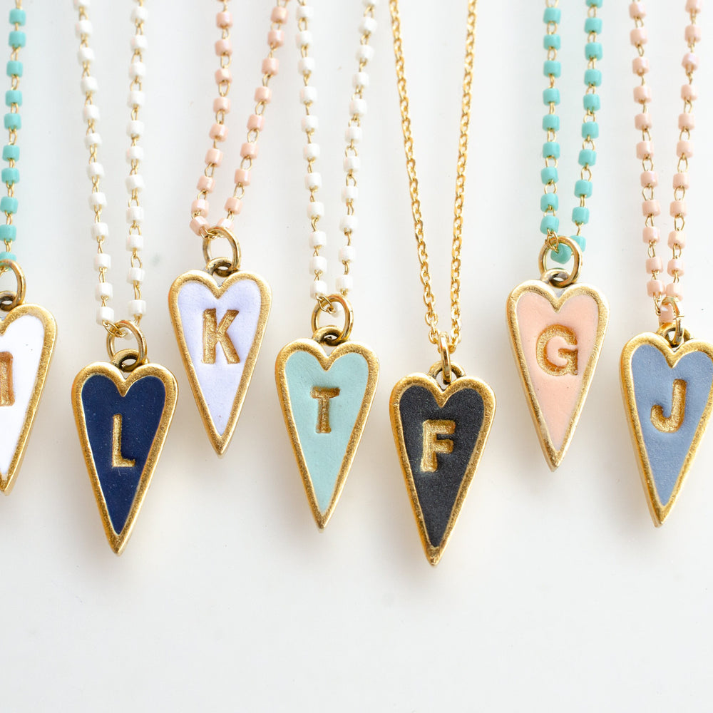 Heart Initial Necklace