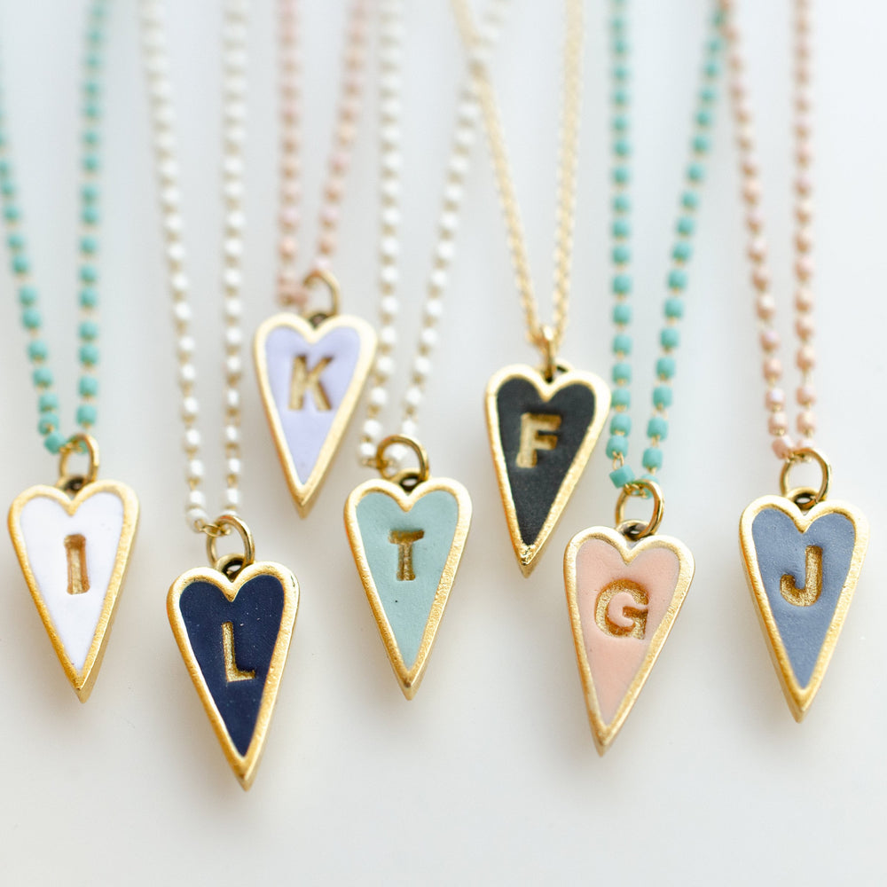Heart Initial Necklace