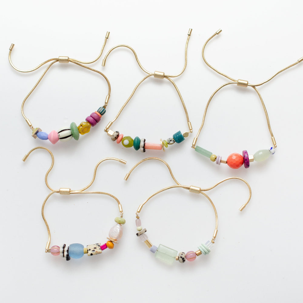 Beaded Pull Tie Bracelets