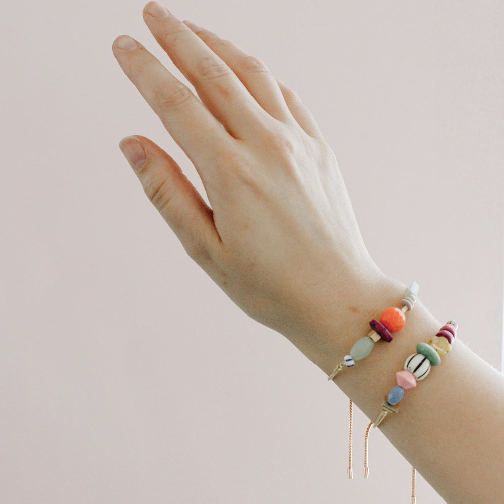 Beaded Pull Tie Bracelets