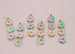pastel flower earrings, flower dangle earrings, spring jewelry, handpainted earrings, long dangle earrings, floral print , pink earrings