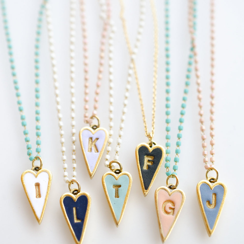Heart Initial Necklace