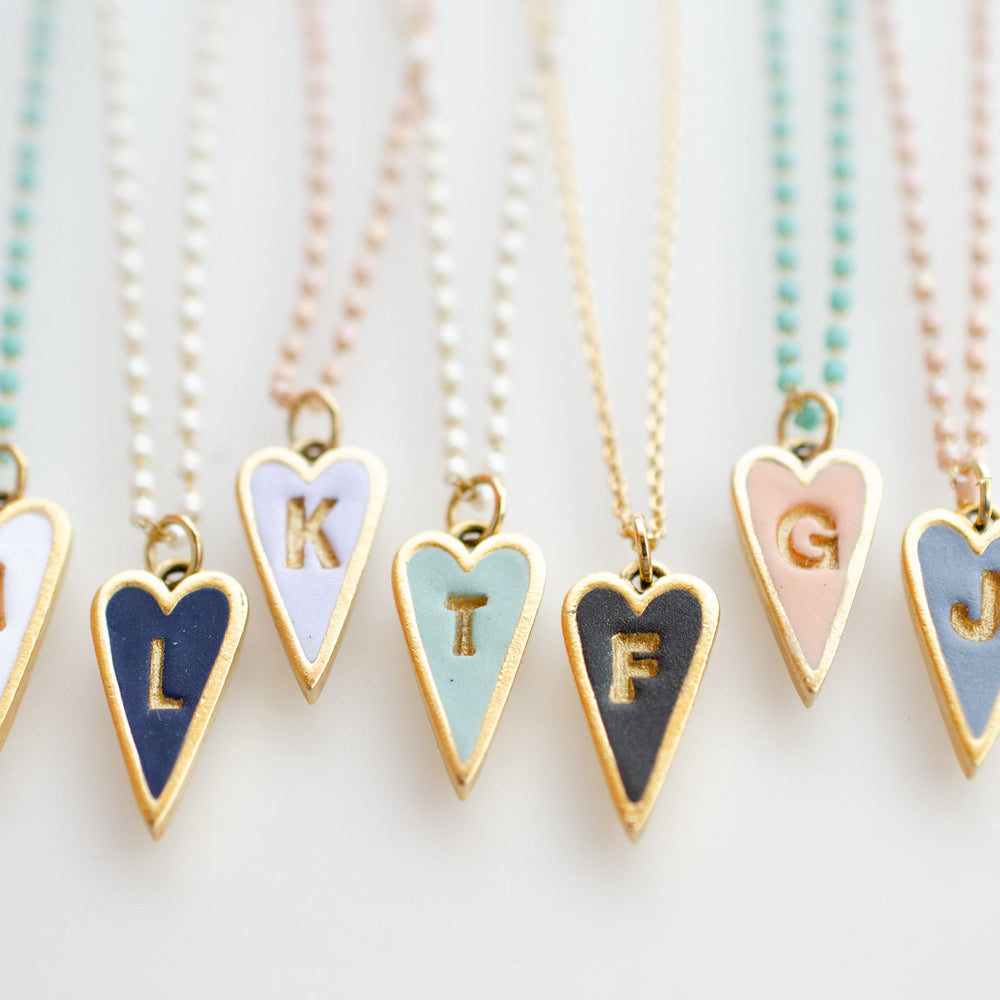 Heart Initial Necklace