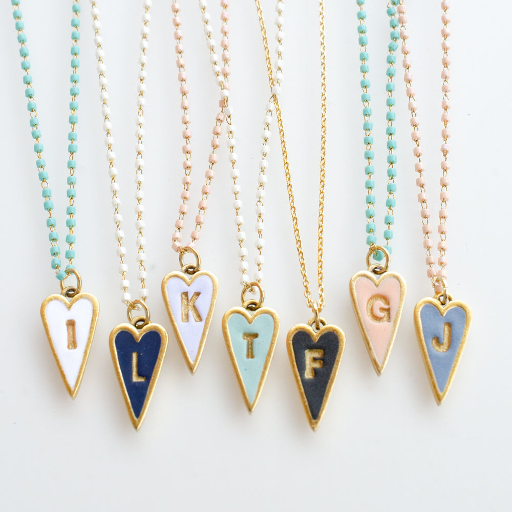 Heart Initial Necklace