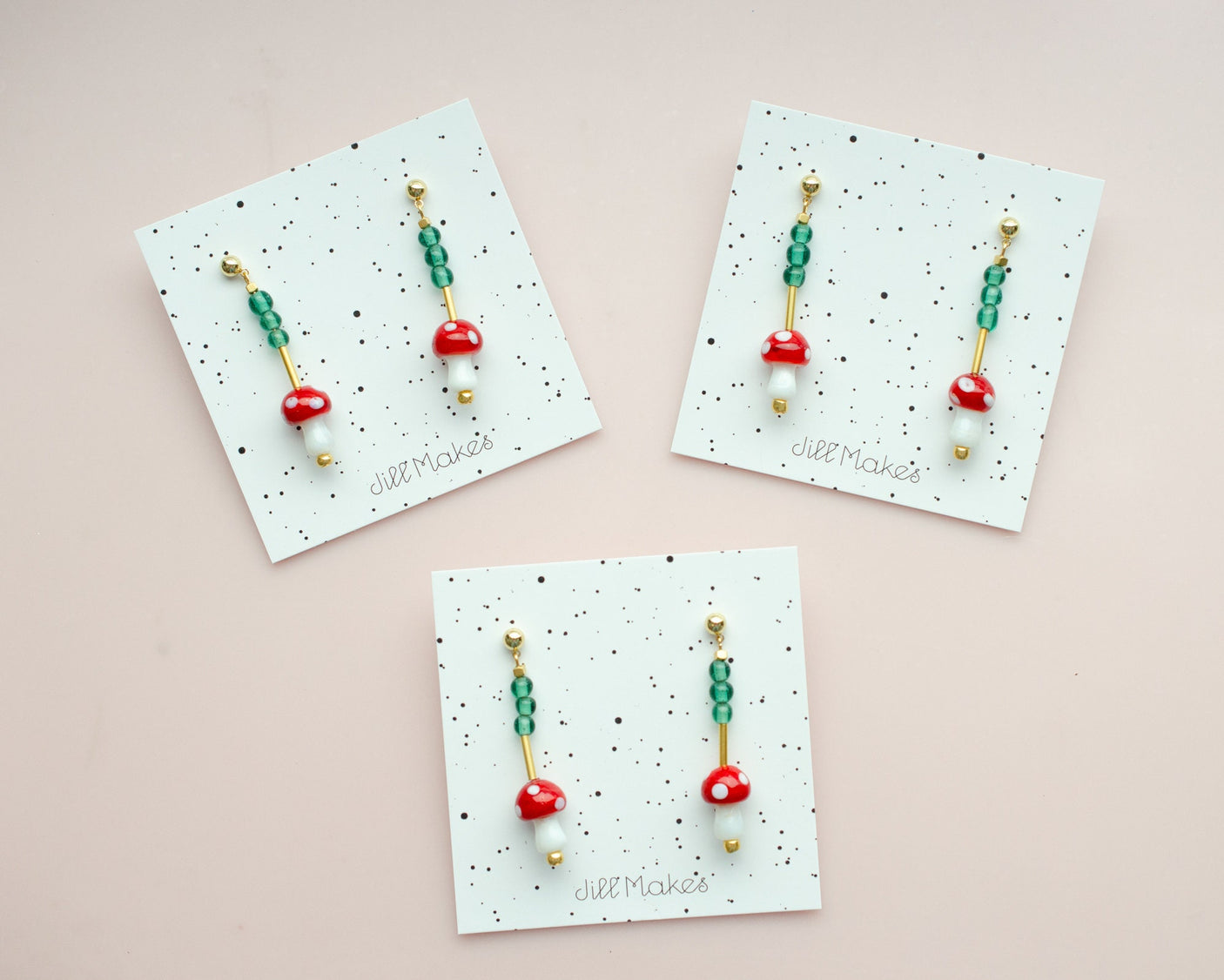 Mushroom Dangle Earrings