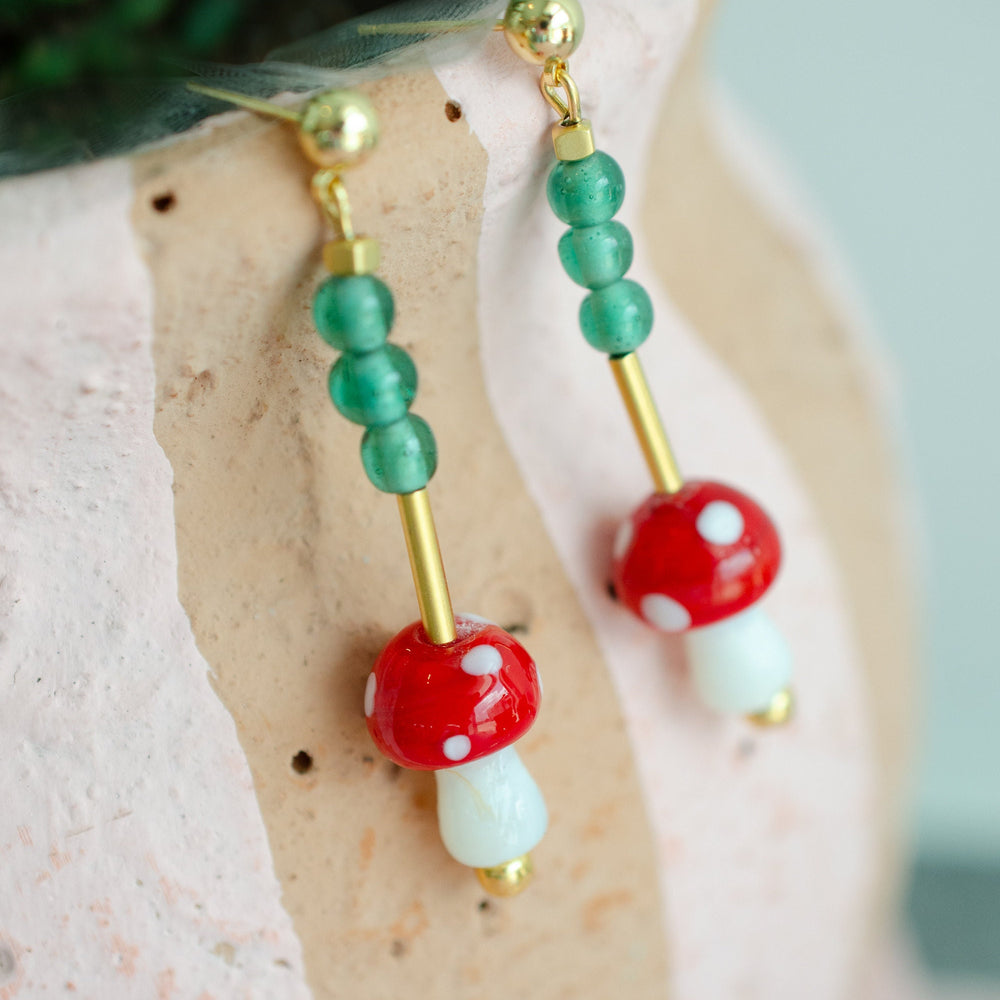 Mushroom Dangle Earrings