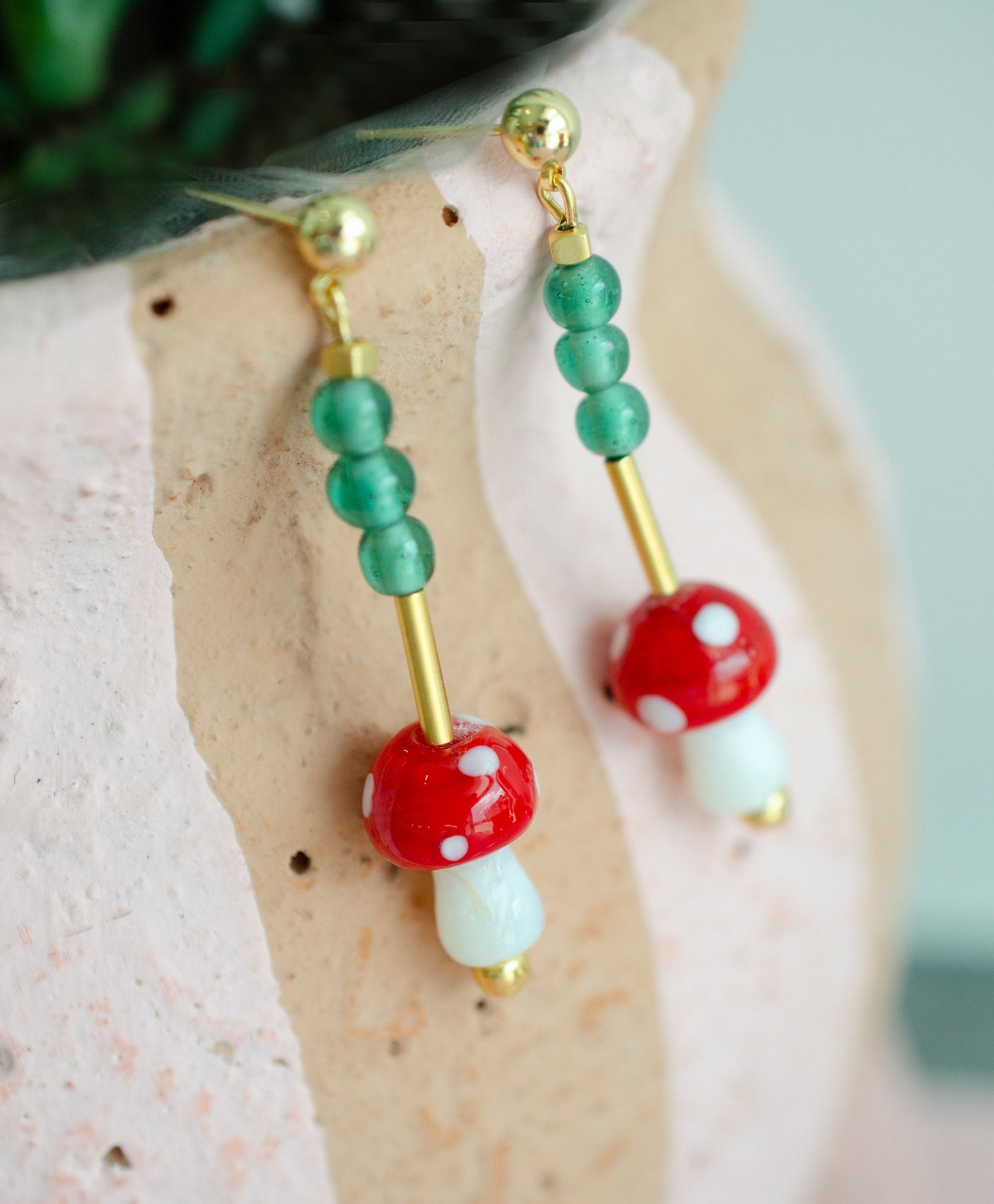 Mushroom Dangle Earrings