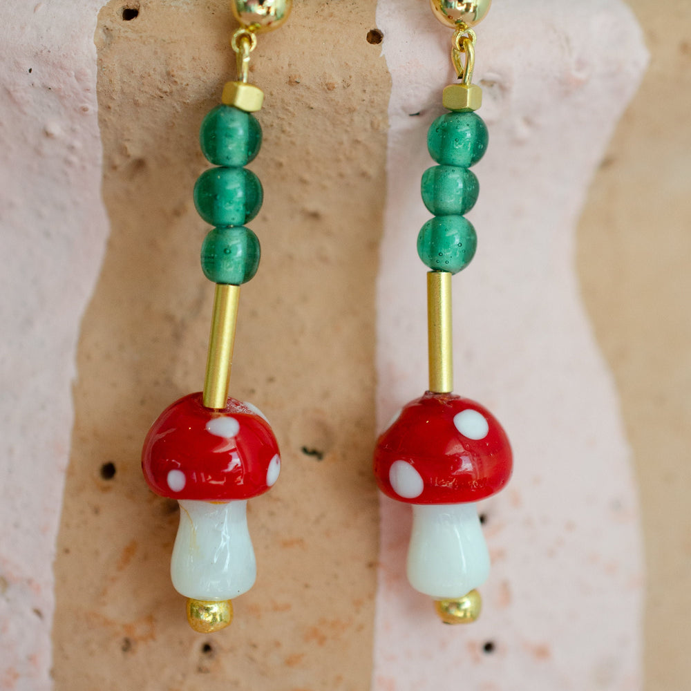 Mushroom Dangle Earrings