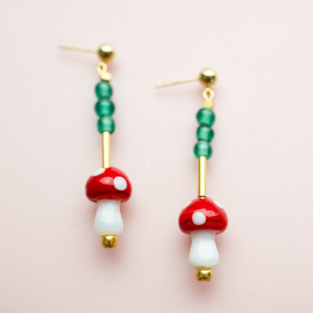 Mushroom Dangle Earrings