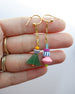 Beaded charm earrings, mix and match earrings, colorful dangle earrings, gift for her, gift for her, teen gift, interchangeable earring kit