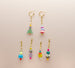 Beaded charm earrings, mix and match earrings, colorful dangle earrings, gift for her, gift for her, teen gift, interchangeable earring kit