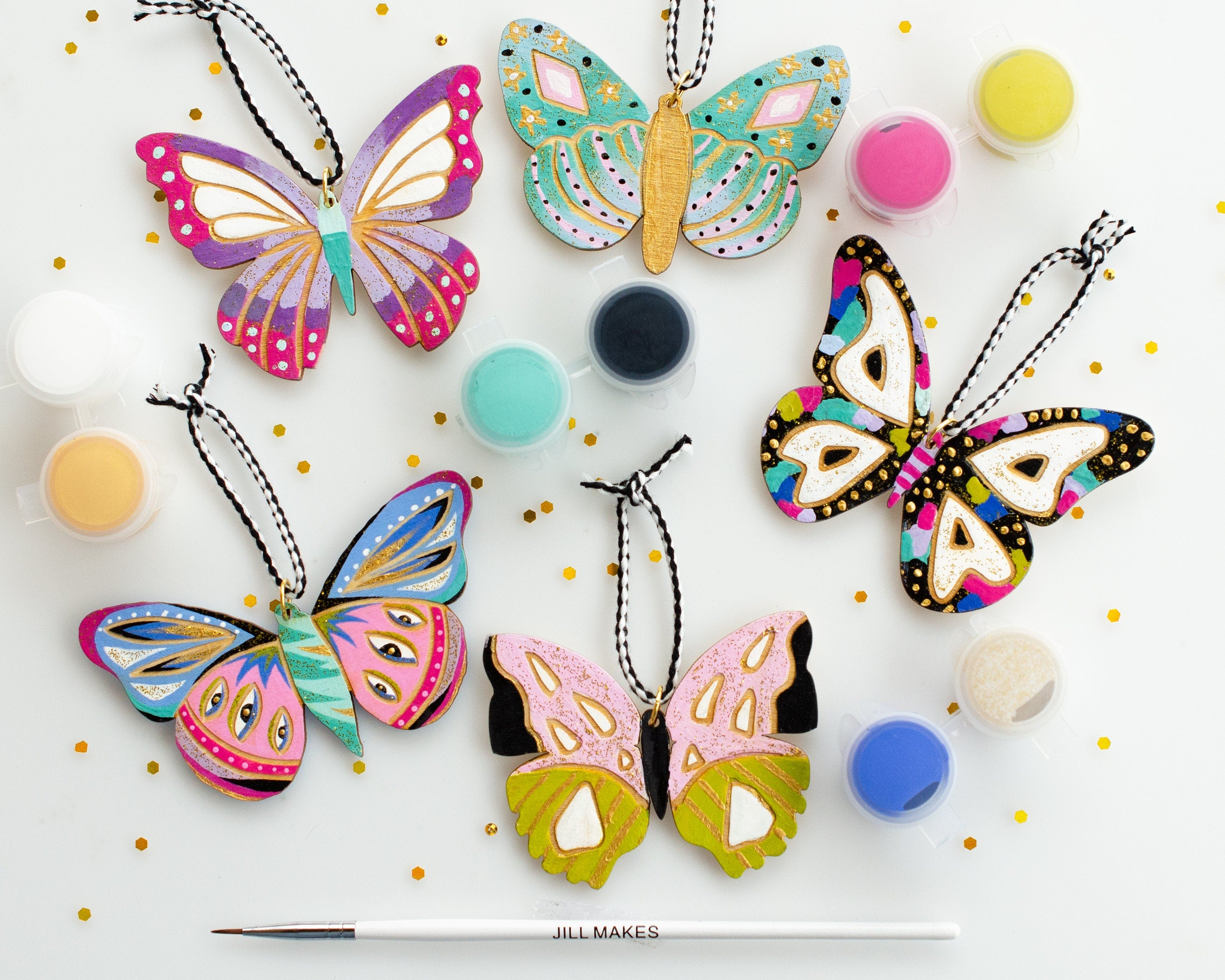 10pcs Butterfly Flower DIY Painting Wooden Crafts Wood Slices Ornaments For Birthday Wedding Party Table Decoration Kids Crafts 10pcs Butterfly Flower DIY Painting Wooden Crafts Wood Slices Ornaments For Birthday Wedding Party Table Decoration Kids Crafts