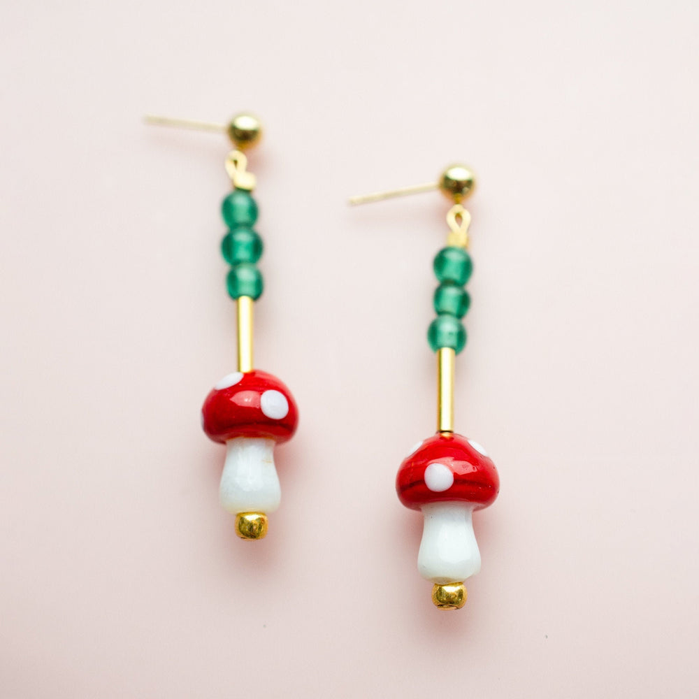 Mushroom Dangle Earrings