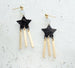 Shooting star statement earrings, minimalist style, beaded earrings, minimalist earrings, colorful jewelry, gifts for her, celestial jewelry
