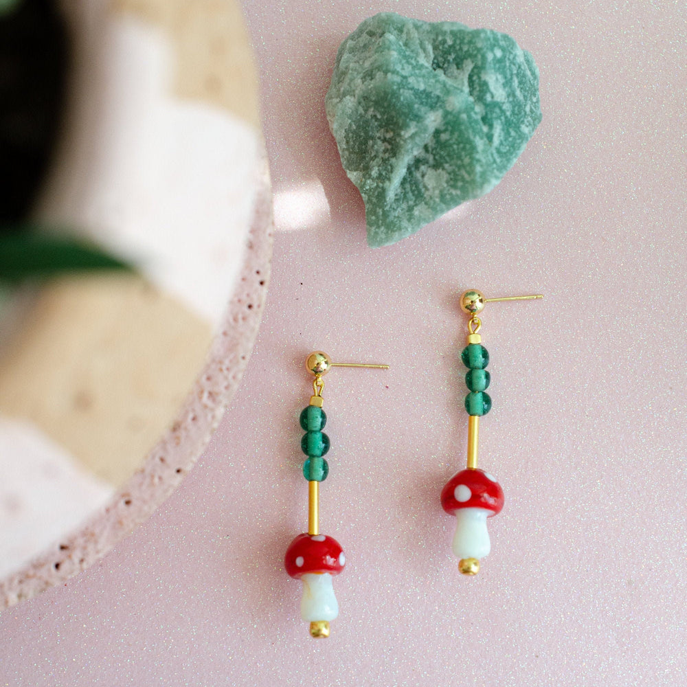 Mushroom Dangle Earrings