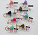 Personalized Name keychain, Custom Name Tag, Colorful tassel keychain, Customizable keychain, Bridal Party gifts, Bulk keychain,