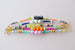 Colorful beaded bracelet,  adjustable friendship bracelets, stackable bracelet, eclectic bracelet, gift for artist, bold jewelry, unique