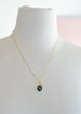 Initial Gemstone Charm Necklace, Emerald Necklace, Amethyst Necklace, Celestial Necklace, Birthstone Pendant, Personalized gift, Gemstone