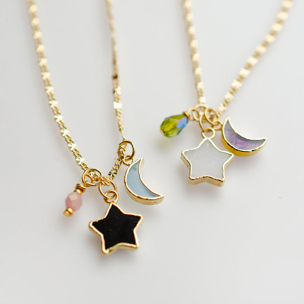 Moon / Star Charm Necklace