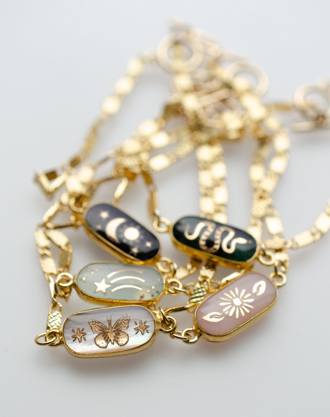 Gemstone Pull Tie Bracelets