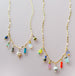 Charm Choker Statement Necklace, colorful drop necklace, statement jewelry, multicolored necklace, beaded jewelry, gift for her, Calypso