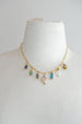 Charm Choker Statement Necklace, colorful drop necklace, statement jewelry, multicolored necklace, beaded jewelry, gift for her, Calypso