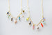 Charm Choker Statement Necklace, colorful drop necklace, statement jewelry, multicolored necklace, beaded jewelry, gift for her, Calypso