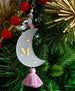 Celestial Ornament, Custom Ornament, Personalized initial ornament, Beaded Ornament, Star Ornament, Tassel Ornament, Moon Ornament
