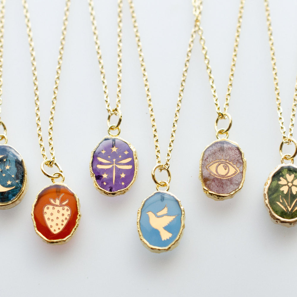 Gemstone Symbol Necklaces