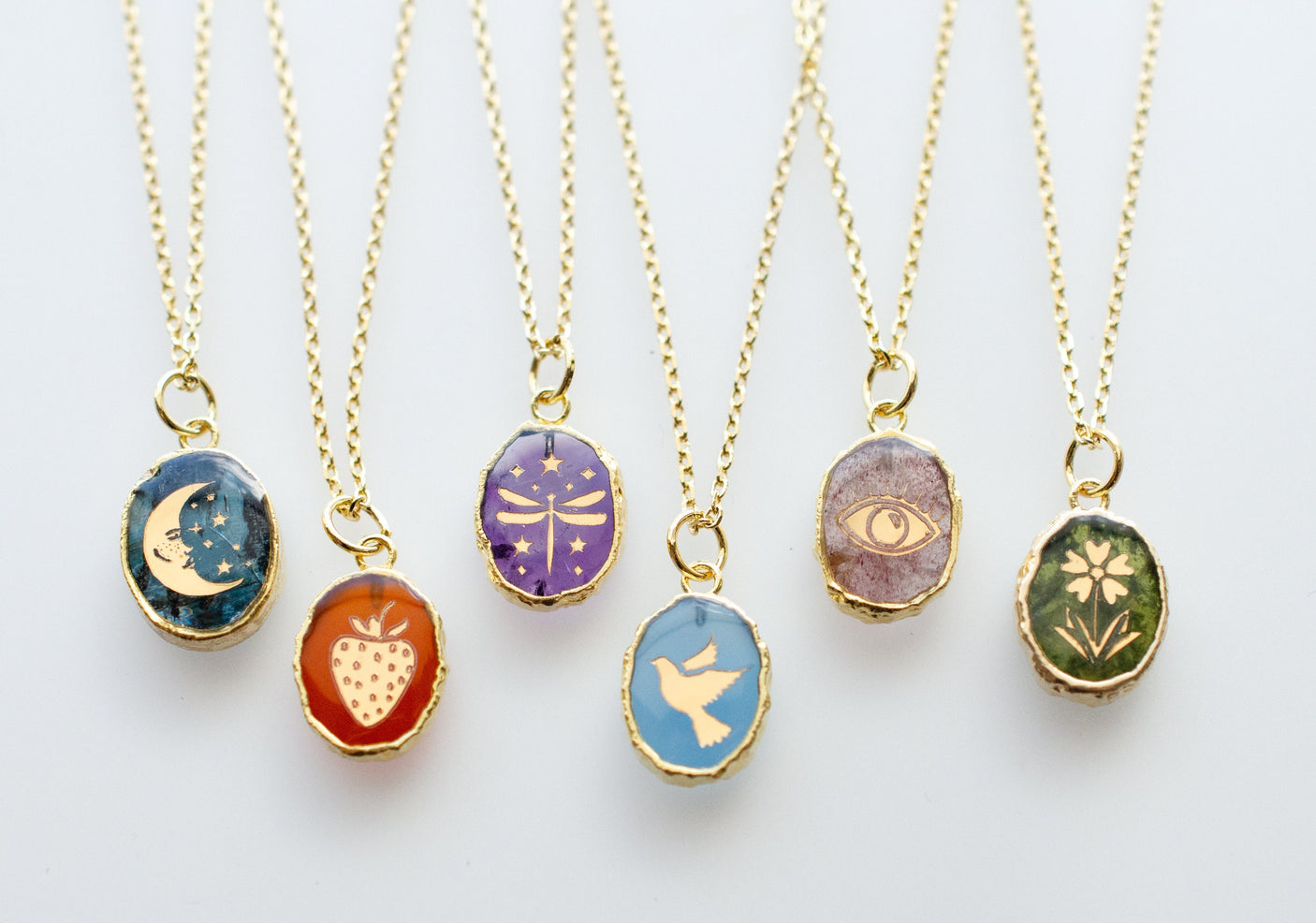 Gemstone Symbol Necklaces