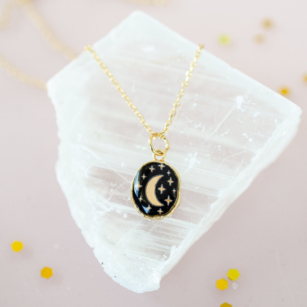 Onyx Moon Necklace
