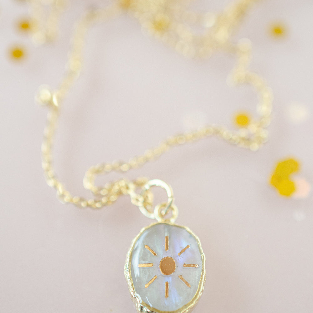 Moonstone Sun Necklace