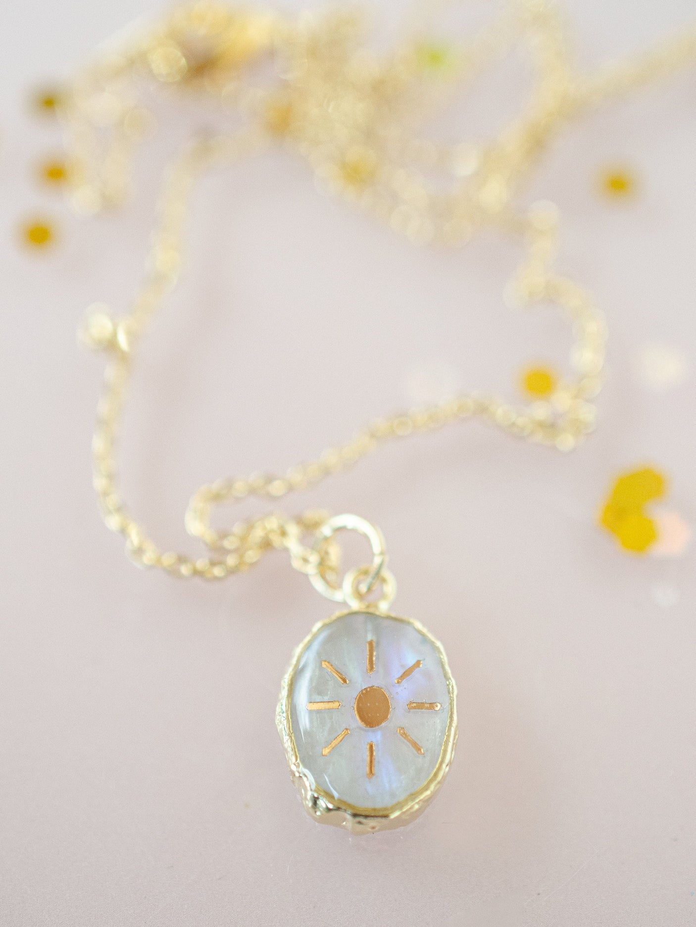 Moonstone Sun Necklace