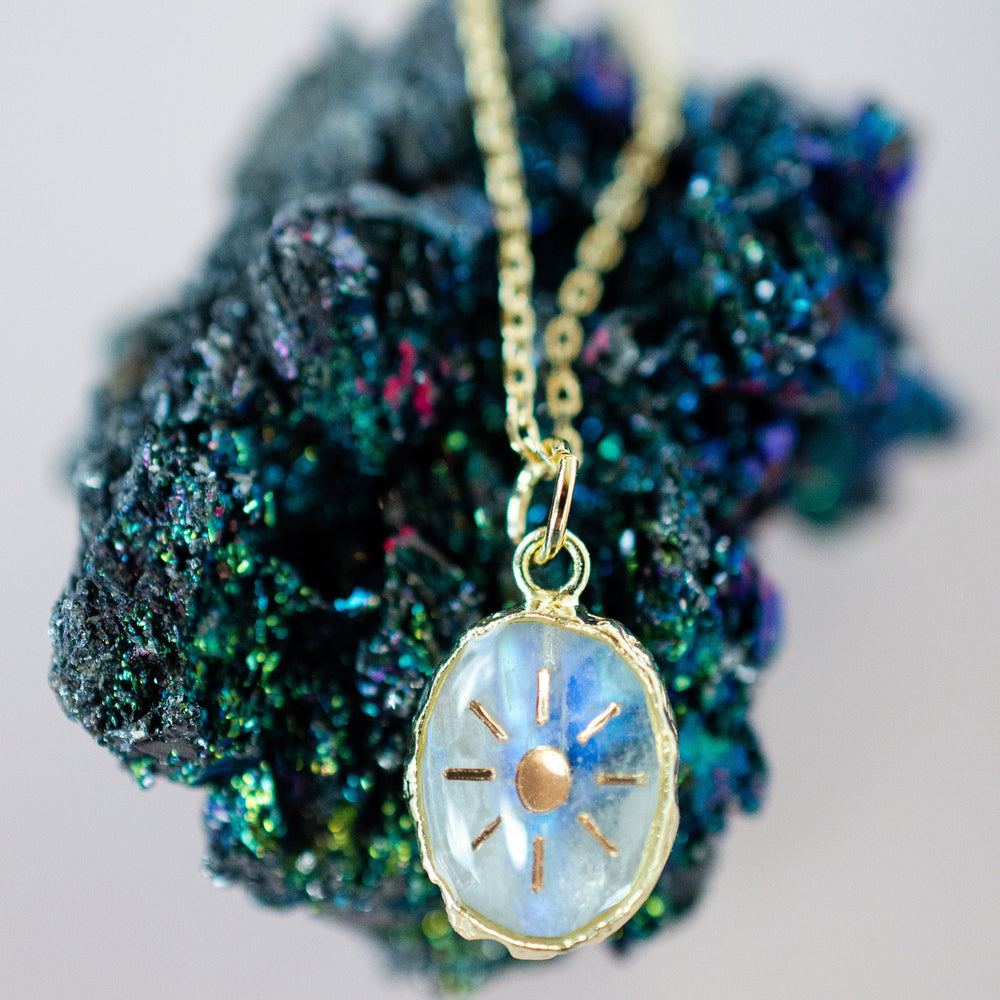 Moonstone Sun Necklace