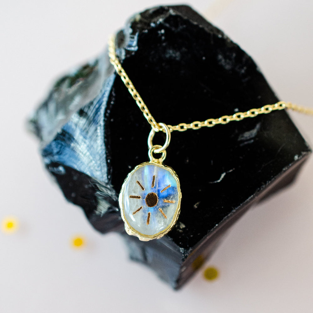 Moonstone Sun Necklace
