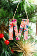 Modern Initial Ornament, Hand-painted Glitter Ornament , Custom Christmas gift, Glitter initial, festive ornament, stocking stuffer,