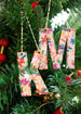Modern Initial Ornament, Hand-painted Glitter Ornament , Custom Christmas gift, Glitter initial, festive ornament, stocking stuffer,