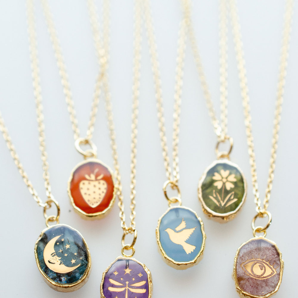 Gemstone Symbol Necklaces