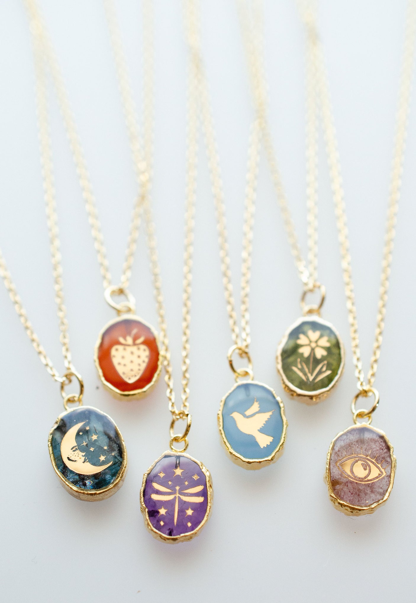 Gemstone Symbol Necklaces
