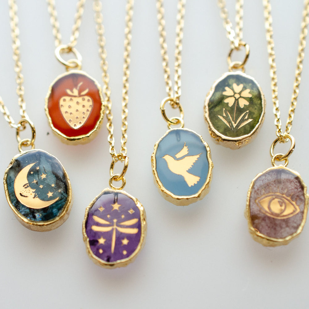 Gemstone Symbol Necklaces