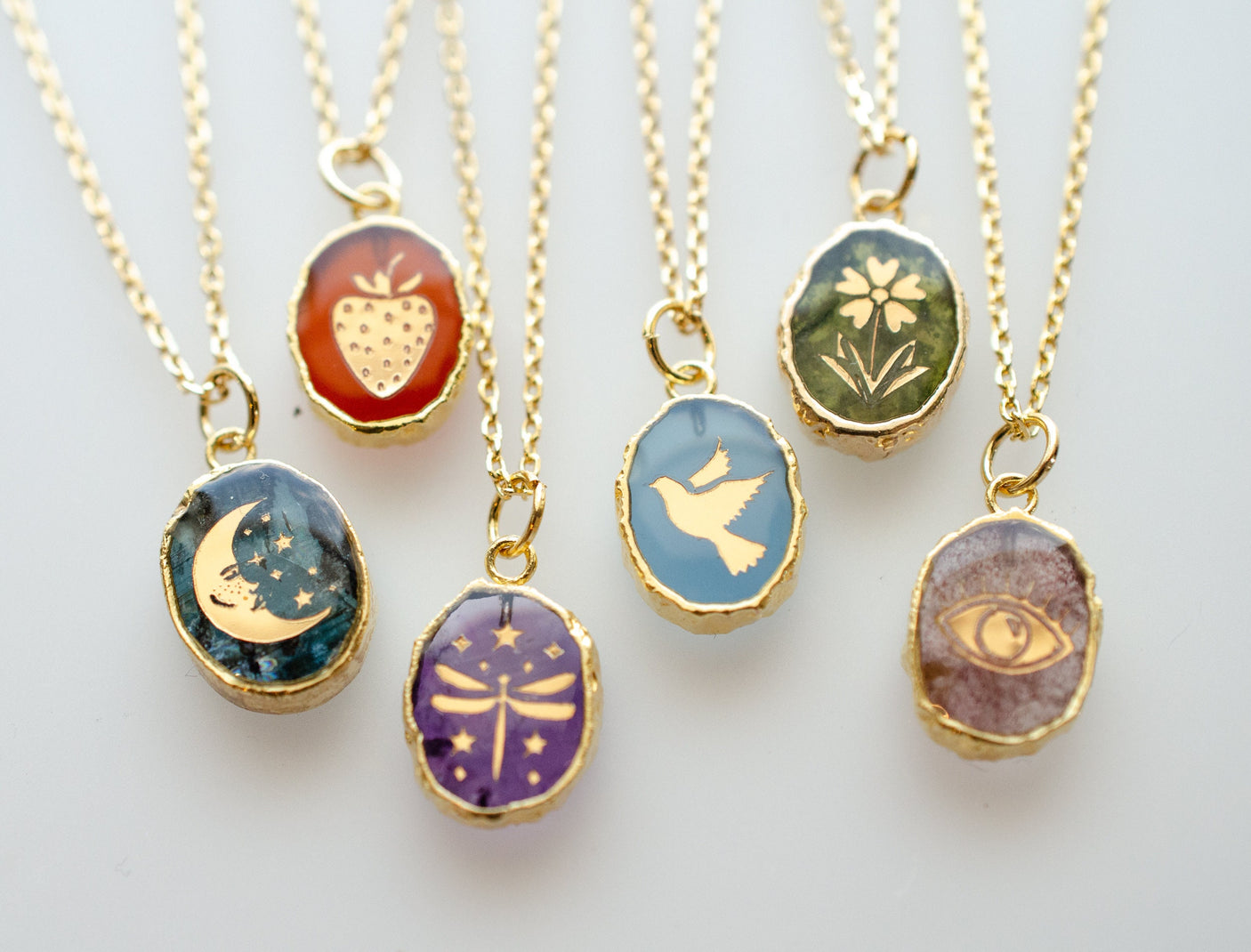 Gemstone Symbol Necklaces