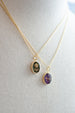 Gemstone Birthstone Necklace, dove necklace, strawberry necklace, celestial necklace, flower necklace, dragonfly necklace, evil eye necklace