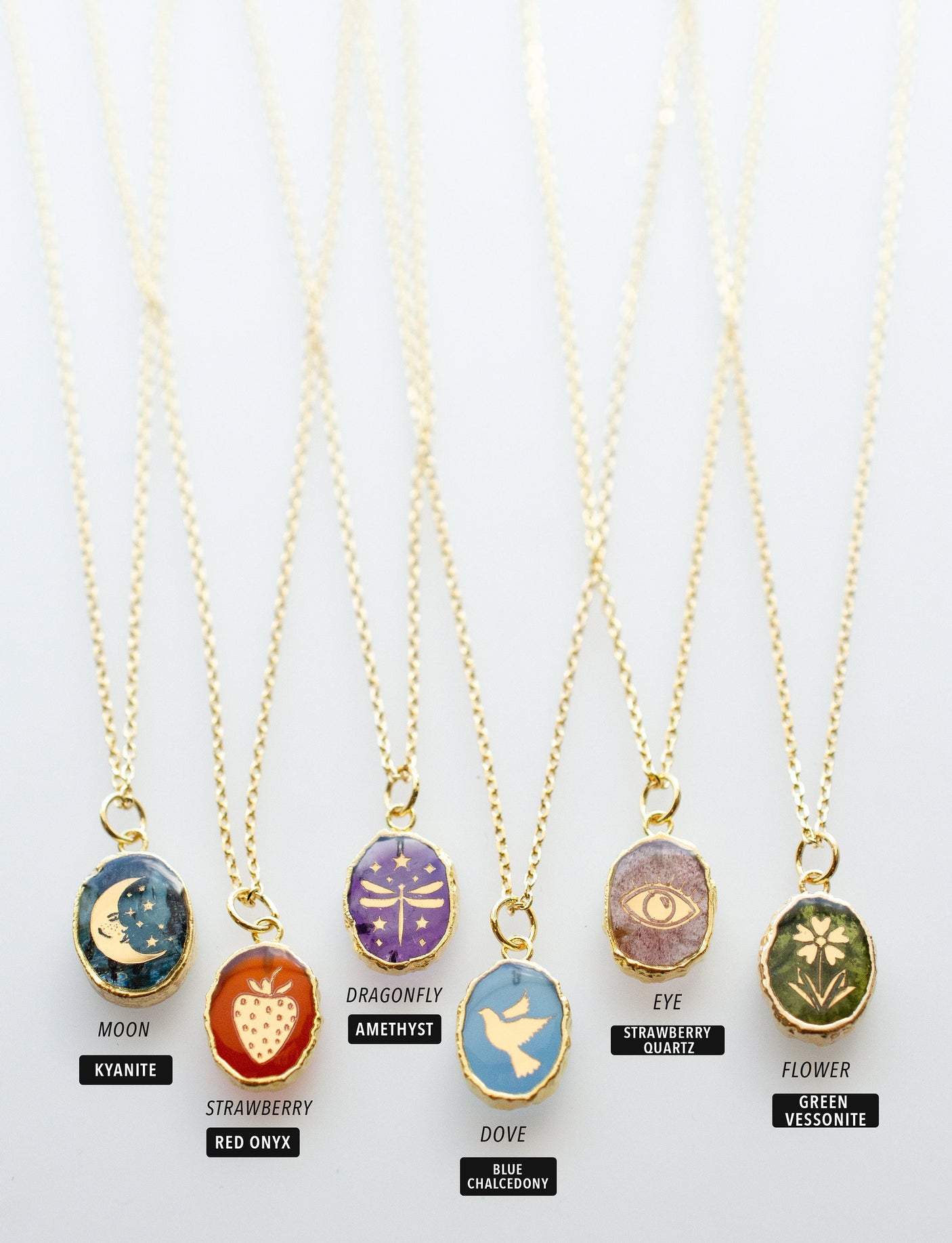 Gemstone Symbol Necklaces