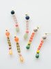 Beaded chandelier earrings, colorful dangle statement earrings, natural stone earrings, colorful jewelry, drop earrings,