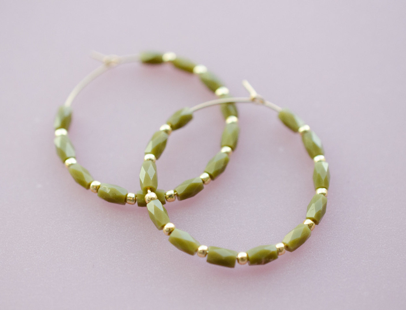 Beaded Hoop Earrings