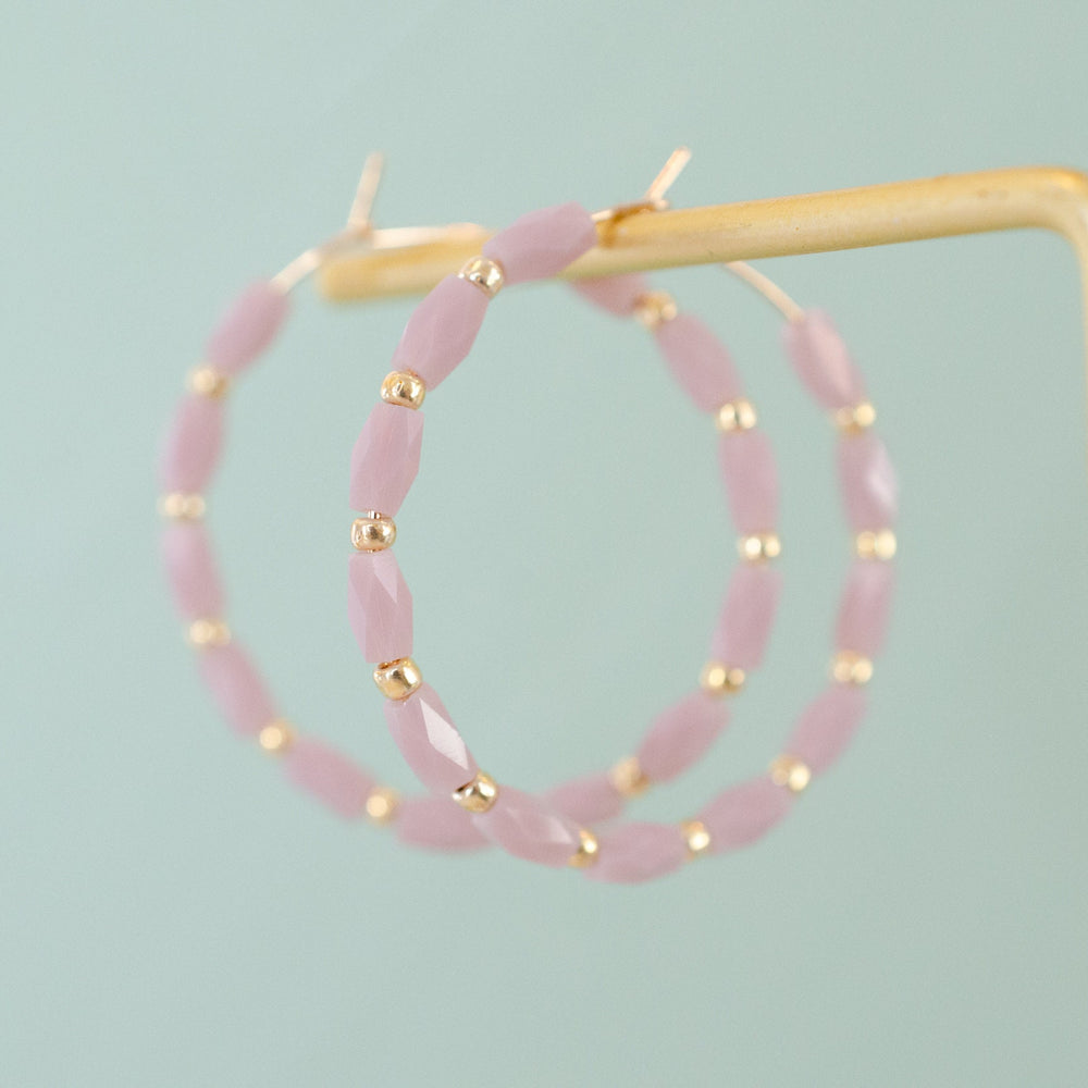 Beaded Hoop Earrings